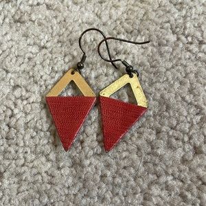 Gold dangle earrings
